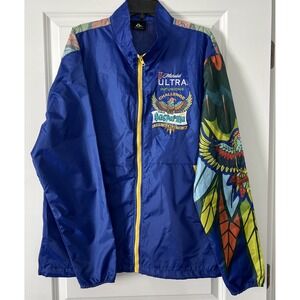 24'Stella Artois Solstice Lager Beer All Over Print windbreaker Jacket Parrot XL